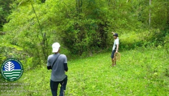 A team from Community Environment and Natural Resources Office-Guimbal conducts bamboo inventory in three barangays in Maasin, Iloilo. DENR-6 PHOTO