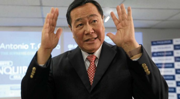 Former Supreme Court senior associate justice Antonio Carpio says the expulsion of a Chinese envoy from the Philippines amid Beijing’s bullying in the West Philippines sea is an “extreme measure.” INQUIRER PHOTO/EDWIN BACASMAS