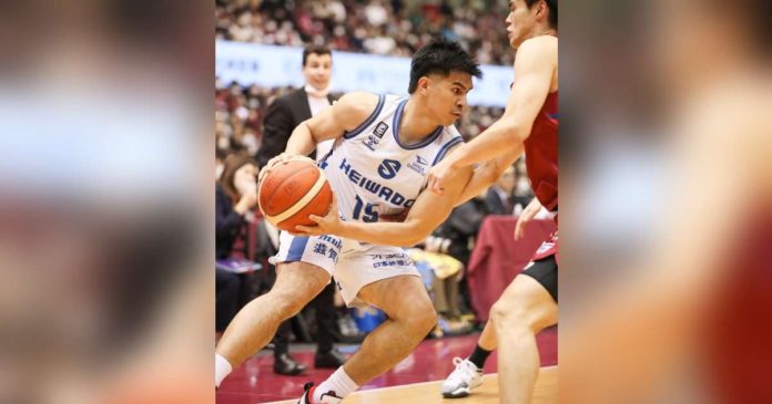 Ilonggo Kiefer Ravena tallied 14 points in Shiga Lakes’ victory over Iwahe Big Bulls. PHOTO COURTESY OF SHIGA LAKES