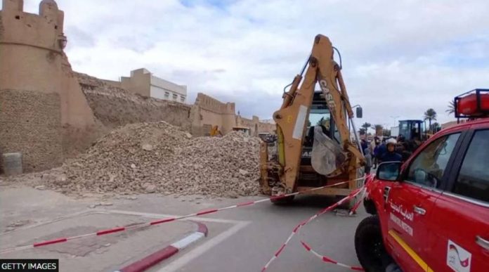 A section of the historic walls around the Old City of Kairouan in Tunisia collapsed. GETTY IMAGES