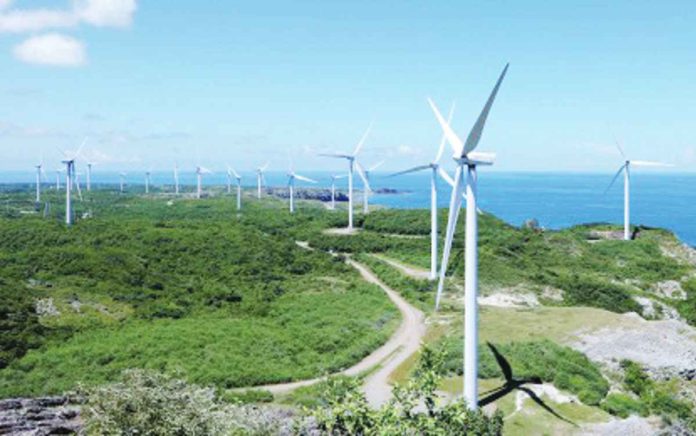 The Burgos wind farm in Burgos, Ilocos Norte is the biggest wind power facility in the Philippines. The Department of Energy wants to see more renewable energy projects being constructed in the country. PNA FILE PHOTO BY JOEY O. RAZON