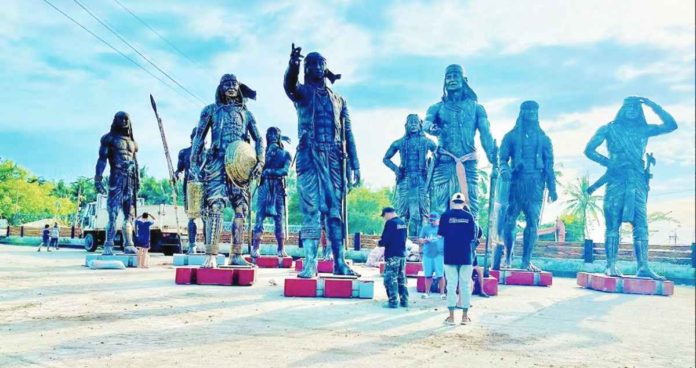 The life-size statues of the 10 Bornean Datus were installed in Barangay Malandog, Hamtic, Antique in 2022. ANTIQUE TOURISM AND CULTURAL AFFAIRS OFFICE PHOTO