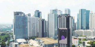 An aerial view shows the Ortigas business district in Pasig City. REUTERS/ADRIAN PORTUGAL/FILE PHOTO