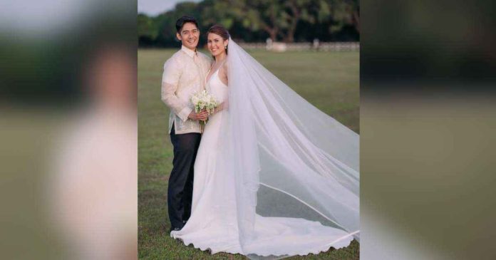 Robi Domingo and Maiqui Pineda tie the knot in a church wedding held in Pulilan, Bulacan. JAJA SAMANIEGO/INSTAGRAM PHOTO