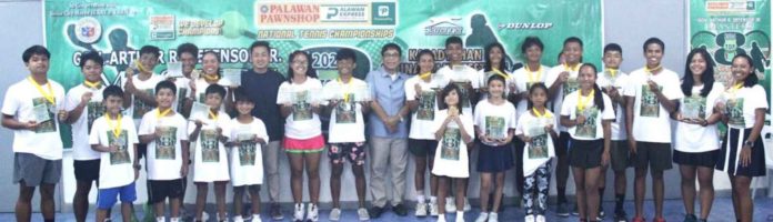 Winners show their trophies and medals during awards rites graced by Atty. Dennis Ventilacion, Legal Officer of the Province of Iloilo, and coach Erick Bautista. CONTRIBUTED PHOTO