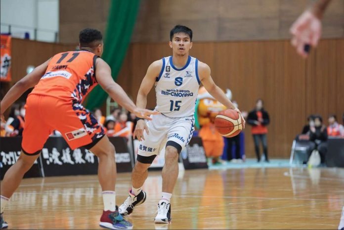 Kiefer Ravena finished with 22 points, including six timely points in the fourth quarter in Shiga Lakes’ win over Niigata Albirex BB in the Japan B.League Division 2 over the weekend. PHOTO COURTESY OF SHIGA LAKES