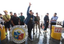 Mayor Jerry Treñas officially declares the opening of the Dinagyang Festival 2024 during the opening salvo on Friday, Jan. 12. ILOILO CITY MAYOR’S OFFICE PHOTO