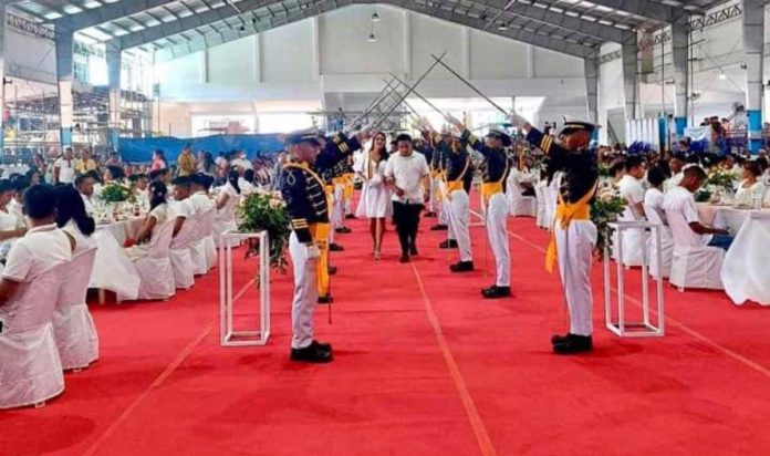 Vows were exchanged between 93 couples from Barotac Viejo, Iloilo during a mass civil wedding last week, Feb. 15. LGU-BAROTAC VIEJO / FACEBOOK