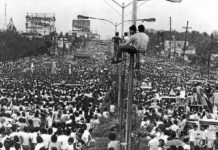 Thousands of people jam Edsa on Feb. 23, 1986. The 1986 Edsa People Power Revolution served as a “beacon of hope” for millions, promising freedom, democracy, and equality. It also offered a new opportunity for improved Filipino workers’ rights. But some of the bright possibilities brought by the world-renowned bloodless uprising that led to the ouster of a dictator remained a promise 38 years later, according to labor leaders. PEOPLE POWER BOOK, THE PHILIPPINE REVOLUTION OF 1986