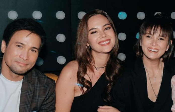 (From left) Sam Milby, Catriona Gray and Isabel Oli. INSTAGRAM/@ISABELOLIPRATS PHOTO