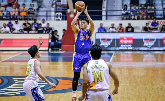 TNT Tropang Giga’s Calvin Oftana attempts a three-point shot. PBA PHOTO