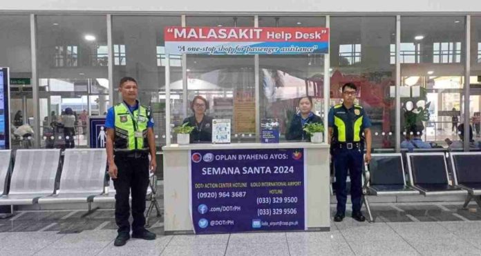 Malasakit Help Desks in pre-departure and arrival areas of the Iloilo Airport will aid passengers this Holy Week. This initiative is part of the Department of Transportation’s national roll-out of Oplan Biyaheng Ayos: Semana Santa 2024.