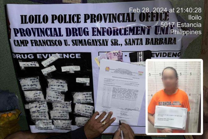 A woman from Estancia, Iloilo fell in a buy-bust operation on Wednesday, February 28. She yielded over 800 grams of suspected shabu valued at P5.5 million.