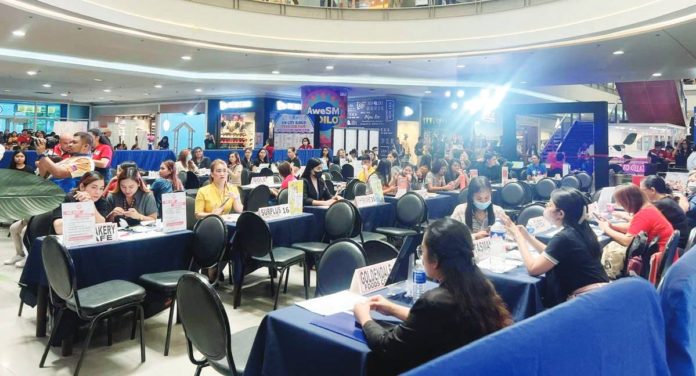 A total of 141 jobseekers were hired on the spot out of the 940 interviewed applicants during the PESO Iloilo City Job Fair (as seen in this photo) at a mall on March 14. According to the Regional Development Council, the inadequacy of workers’ education and training skills are not meeting the demands of the labor market. PESO – ILOILO CITY/FACEBOOK PHOTO