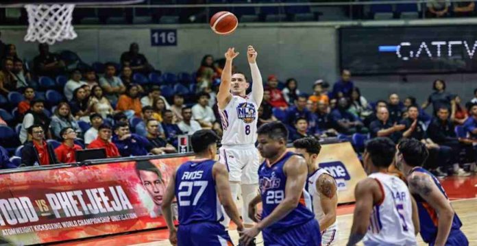 NLEX Road Warriors’ Robert Bolick Jr. knocks down a three-pointer. PBA PHOTO