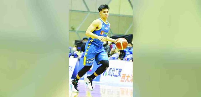 The Lakes remained in second place in the standings in the Japan B.League Division 2. In their recent victory over Ehime Orange Vikings, Kiefer Ravena finished with 10 points. PHOTO COURTESY OF SHIGA LAKES