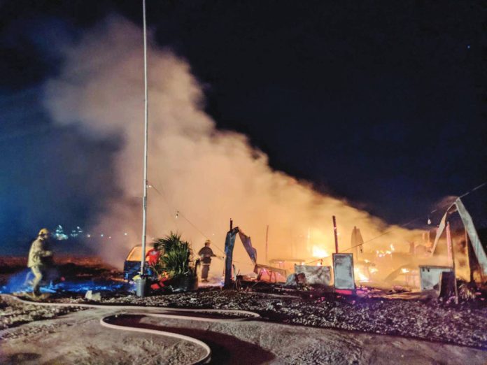 A food business establishment in Arevalo district, Iloilo City caught fire early Wednesday morning, April 3. JEDDY SOLINAP/MORE POWER