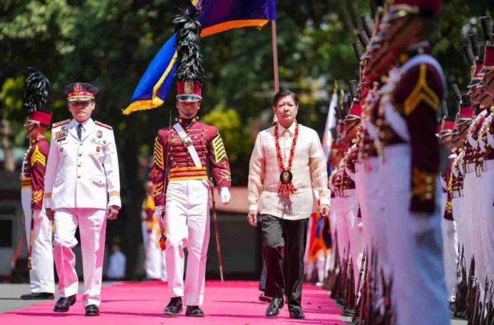 President Ferdinand R. Marcos Jr. reminded the cadet corps of the Philippine National Police Academy (PNPA) Class of 2024 to make the Filipino people proud of their services just like how they made their parents and friends proud of their achievements. President Marcos was the guest of honor and keynote speaker during the 45th PNPA Commencement Exercises for “Layag-Diwa” Class of 2024 at the B/Gen. Cicero C. Campos Field, Camp General Mariano N. Castañeda in Silang, Cavite. PCO