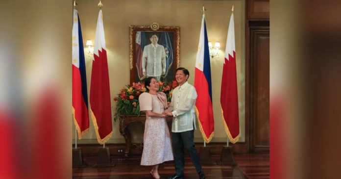 President Ferdinand “Bongbong” Marcos Jr. shares a light moment with wife, First Lady Liza Araneta-Marcos, at Malacañang. PCO PHOTO