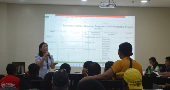 A project orientation among core leaders and beneficiaries of the Enhanced National Greening Program-Coffee Project was held in Tapaz, Capiz on April 1. Nearly 600 hectares of land from five upland villages in the town have been allotted for the project. TAPAZ INFORMATION OFFICE