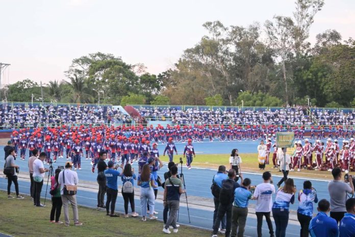 Iloilo delegates enter the Panaad Park and Stadium during the opening ceremony of the Western Visayas Regional Athletic Association Meet 2024 on Thursday, May 2. MYMY ALAGABAN PHOTO