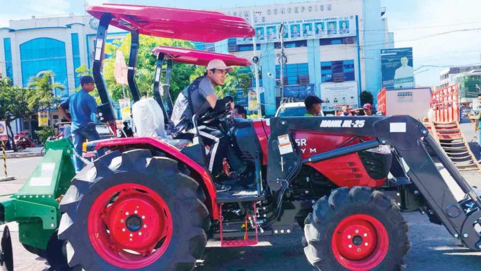 To further boost local agricultural production, the province of Capiz receives 19 four-wheel drive tractors from the Department of Agriculture-Philippine Center for Postharvest Development and Mechanization. PHOTO COURTESY OF MERLINDA HURTADA BAGNATE