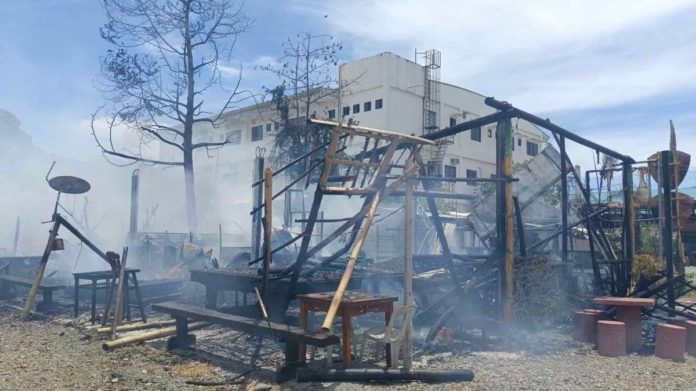 A fire totally gutted a restobar on Lorenzo Drive, Kalibo, Aklan on Sunday morning, May 5. K5 NEWS FM KALIBO/FACEBOOK PHOTO