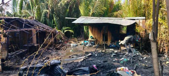 Three houses were destroyed after a fire broke out in Barangay Banica, Roxas City on Monday morning, May 20. K5 NEWS FM ROXAS PHOTO