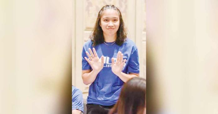 Arah Panique had limited playing time with the National University Lady Bulldogs in the UAAP Season 86 women’s volleyball tournament. PNVF PHOTO