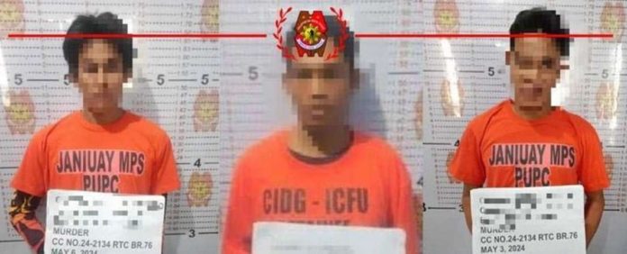 Two brothers and their cousin wanted for murder were arrested on Monday afternoon, May 6, in Barangay Quipot, Janiuay, Iloilo. IPPO PHOTO