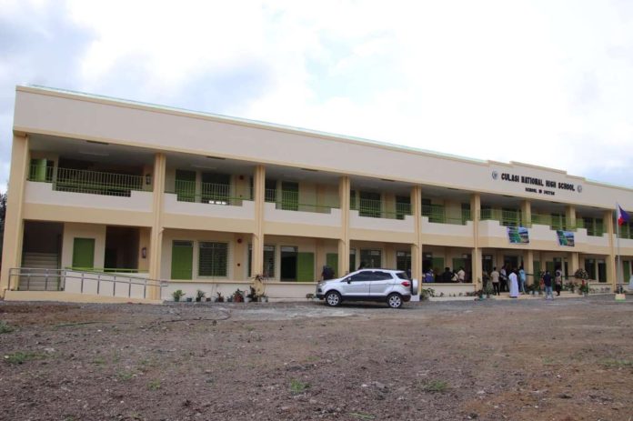 The new two-storey 10-classroom building of the Culasi National High School. MAYOR RONNIE DADIVAS/FACEBOOK PHOTO