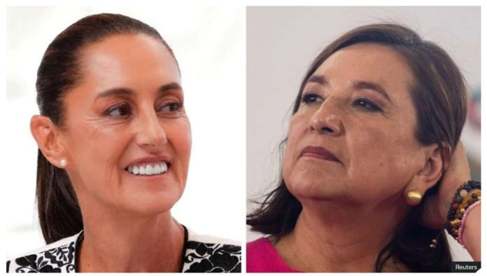 Claudia Sheinbaum (left) and her rival Xóchitl Gálvez are battling it out to become Mexico’s first female president. REUTERS