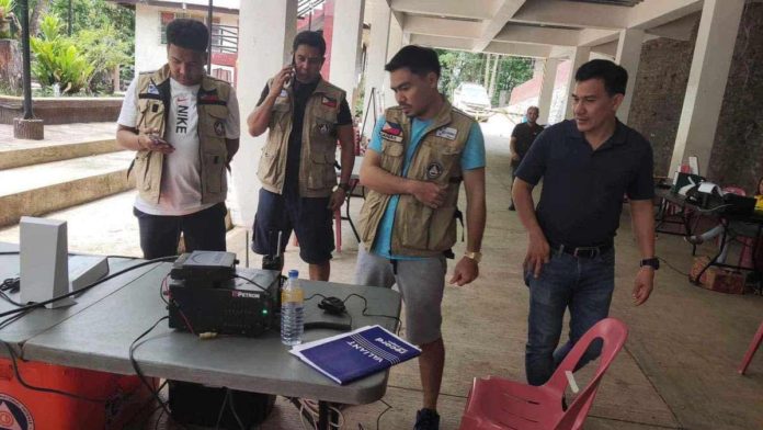 The Office of Civil Defense Region 6 led by Director Raul Fernandez (right) welcomes the Emergency Telecommunications Team and helps in the delivery and establishment of the telecommunications equipment at the incident command posts. OCD REGION 6 PHOTO