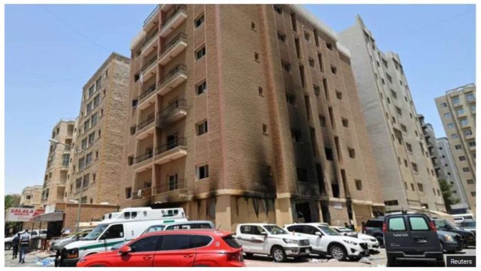 This is the residential building in the Mangaf district of Kuwait that fire hit and killed 50 people, three of whom are overseas Filipino workers. REUTERS