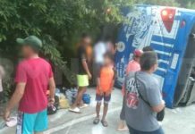 A Bacolod City-owned bus carrying over 30 individuals figured in an accident in Purok Talus, Barangay Igmaya-an, Don Salvador Benedicto, Negros Occidental on Friday afternoon, June 14. A female teacher died and 35 others were injured. RMN DYHB BACOLOD PHOTO