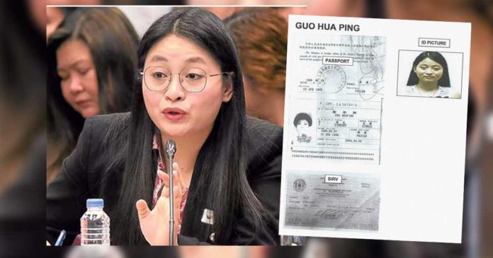 LOOKS FAMILIAR? Sen. Sherwin Gatchalian produced these documents which he said may support claims that Bamban, Tarlac’s Mayor Alice Guo was also Guo Hua Ping, a Chinese citizen. At left is a passport presented by Guo’s supposed parents when they applied for a special investor’s resident visa (SIRV). Guo’s ID picture is attached to the SIRV. PHILIPPINE DAILY INQUIRER