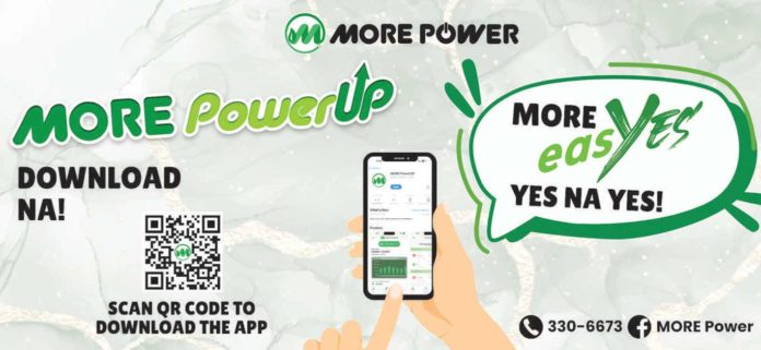 MORE Electric and Power Corporation consumers can now download MORE PowerUP mobile application through the Apple and Google Play stores.