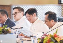 President Ferdinand R. Marcos Jr. (2nd from right) and National Economic and Development Authority Secretary Arsenio Balisacan (rightmost) attend the 18th NEDA Board meeting in Malacañang on Tuesday, June 25. The Board said it approved the P16.1-billion Philippine Digital Infrastructure Project to boost broadband connectivity. NEDA/FACEBOOK PHOTO