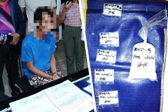 Drug suspect Ronaldo “Onal” Dorable yields 160 grams of suspected shabu valued at around P1,088,000 in a buy-bust operation in Purok Arao 2, Barangay Vista Alegre, Bacolod City on Wednesday, June 5. BCPO PHOTO