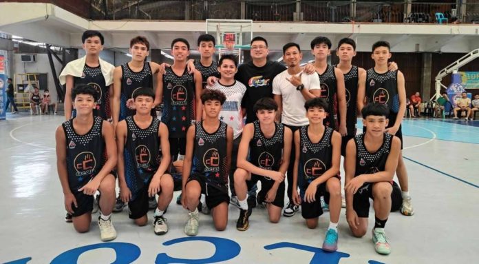 C&C Cafe/Ang Bata Hardware squad with team Owner Chibon Uy and coaches Christian Yasay and Bam Oquindo. PHOTO COURTESY OF MCBROS SPORTS BACOLOD