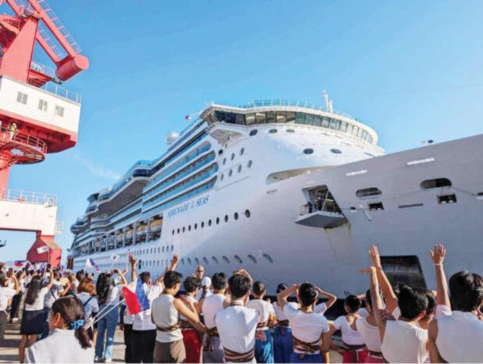 Cruise ship MV Serenade of the Sea, with 2,500 passengers on board, docks at the Leyte Pier inside the Subic Bay Freeport in this photo taken on March 25, 2024. PHOTO COURTESY OF SBMA TOURISM DEPARTMENT