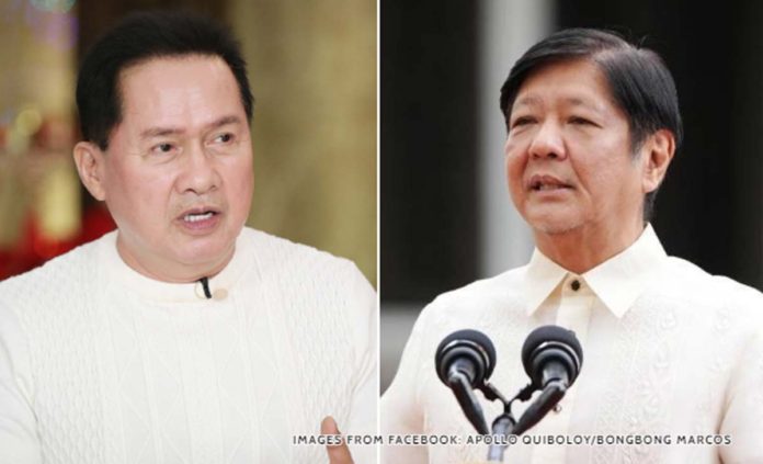 QUIBOLOY (left), MARCOS (right)