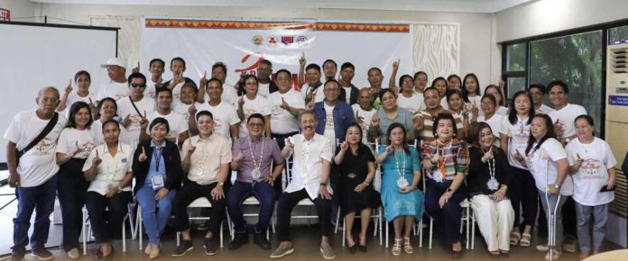 Gov. Fredenil H. Castro (sitting, center) was the keynote speaker during the second day of the 3rd PWDs Regional Congress 2024 held in Capiz province on July 4. CAPIZ PROVINCIAL GOVERNMENT COMMUNICATIONS GROUP PHOTO