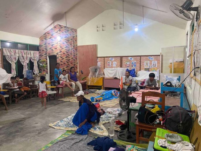 Residents of Sitio Cabudipa, Barangay Tamayoc in Patnongon, Antique took temporary shelter at Col. Ruperto Abellon Sr. Memorial School as water levels in Ypayo river continued to swell. ANTIQUE NEWS UPDATE/FACEBOOK PHOTO