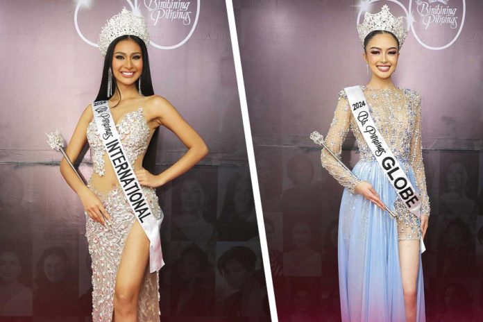 Binibining Pilipinas International Myrna Esguerra (left), Binibining Pilipinas Globe Jasmin Bungay (right)