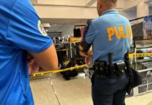 Officers of the Scene of the Crime Operatives and Iloilo City Police Station 1 checked the stall inside a business establishment in City Proper district where a dead fetus was found on Thursday, July 4. DYRI RMN ILOILO/FACEBOOK PHOTO