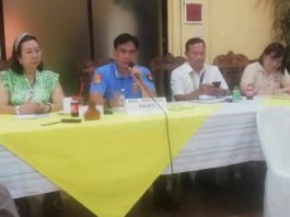 Lieutenant Colonel Angelo Pueblos (second from left), deputy director for operations of the Antique Police Provincial Office, reports that 98 former members of the New People’s Army surrendered from 2023 until July 24 this year in the province. PNA PHOTO BY ANNABEL CONSUELO J. PETINGLAY