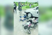 A motorcycle-riding couple died in a road accident in Barangay Abilay Sur, Oton, Iloilo on Monday, July 22. K5 NEWS FM ILOILO/FACEBOOK PHOTO