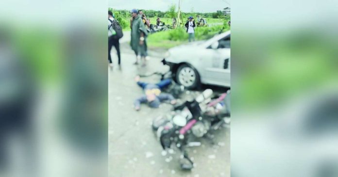 A motorcycle-riding couple died in a road accident in Barangay Abilay Sur, Oton, Iloilo on Monday, July 22. K5 NEWS FM ILOILO/FACEBOOK PHOTO