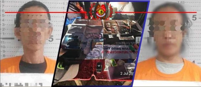A buy-bust operation in Barangay Anilao, Pavia, Iloilo on July 1 resulted in the arrest of live-on partners who yielded around P578,000 worth of suspected shabu. IPPO PHOTO